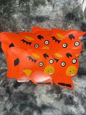 4 vintage Stotter vinyl Donkey placemats